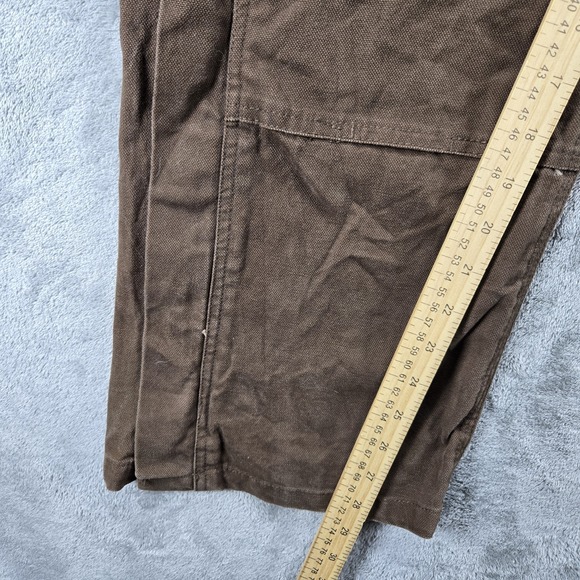 Berne Canvas Overalls Bibs Men 30x30 Dark Brown Unlined Actual 30×28 - Picture 8 of 11